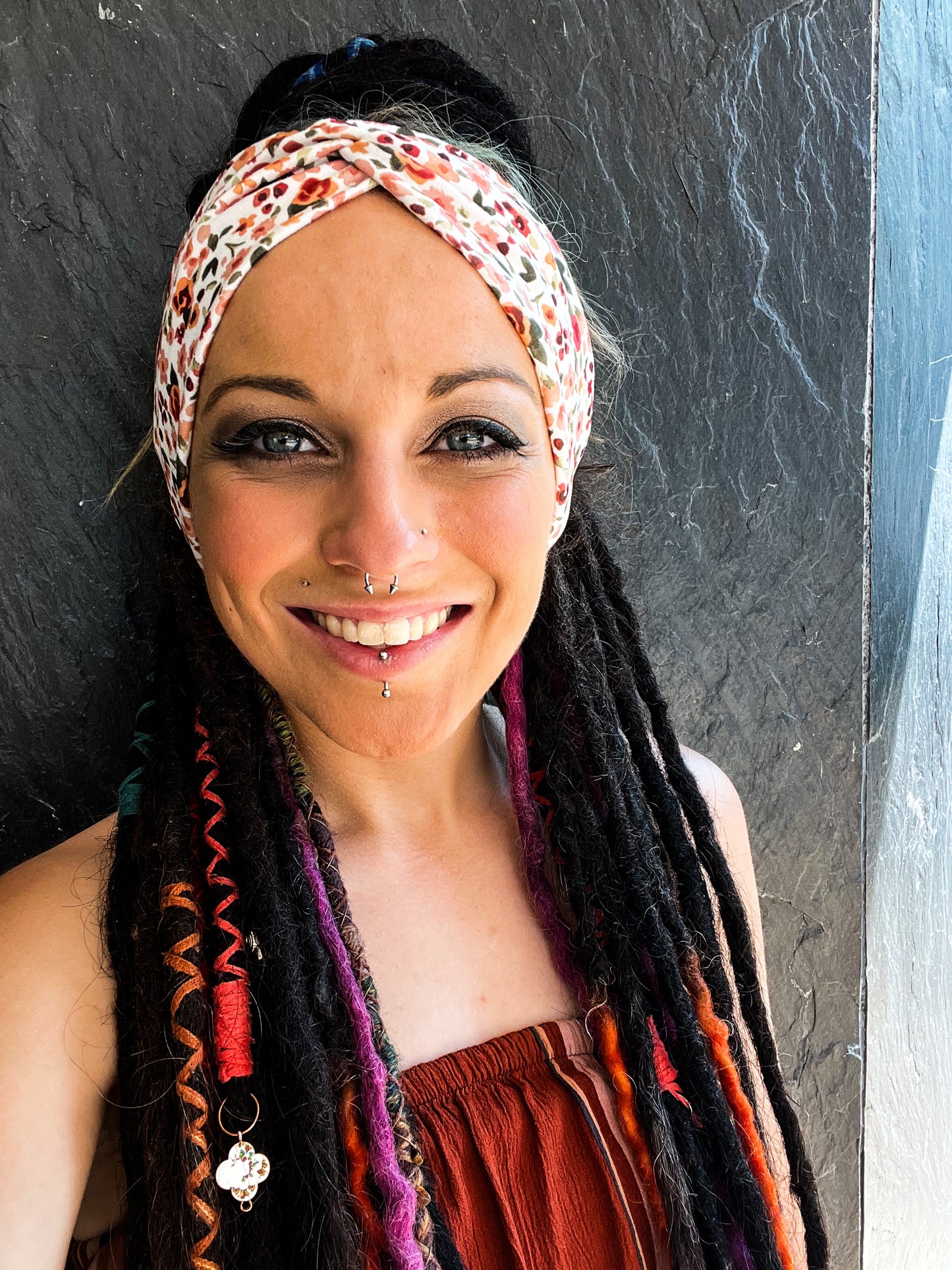 Sunset Floral Twisted Knot headband