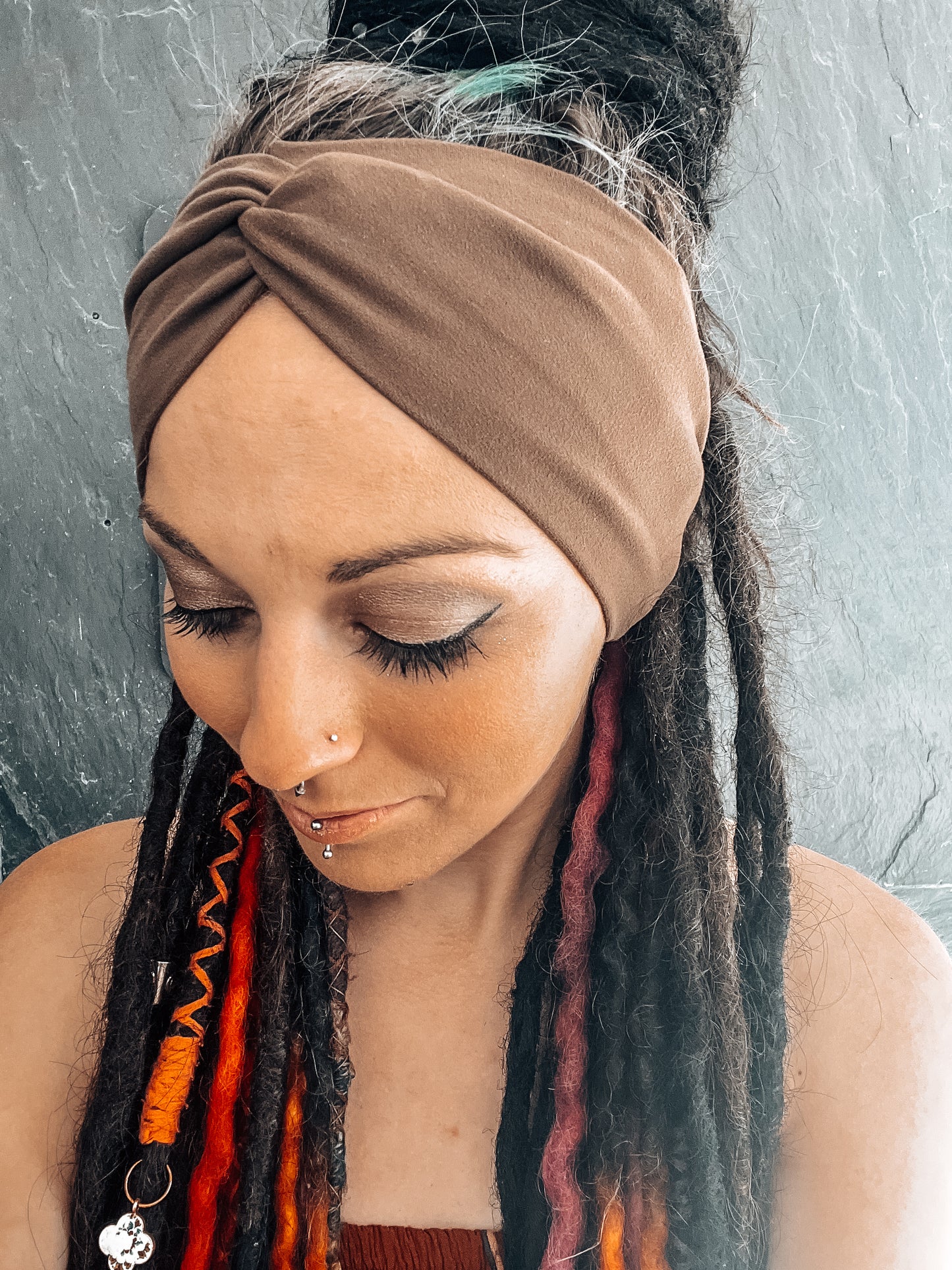 Twisted knot Brown Headband