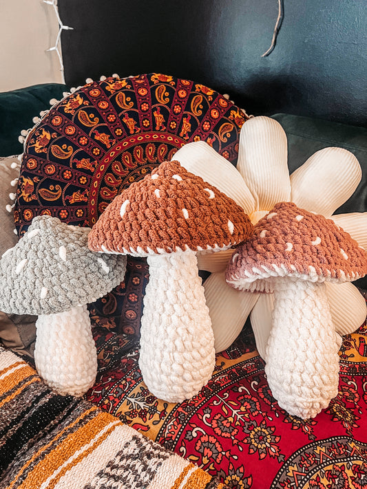 Crochet Mushroom Pillow